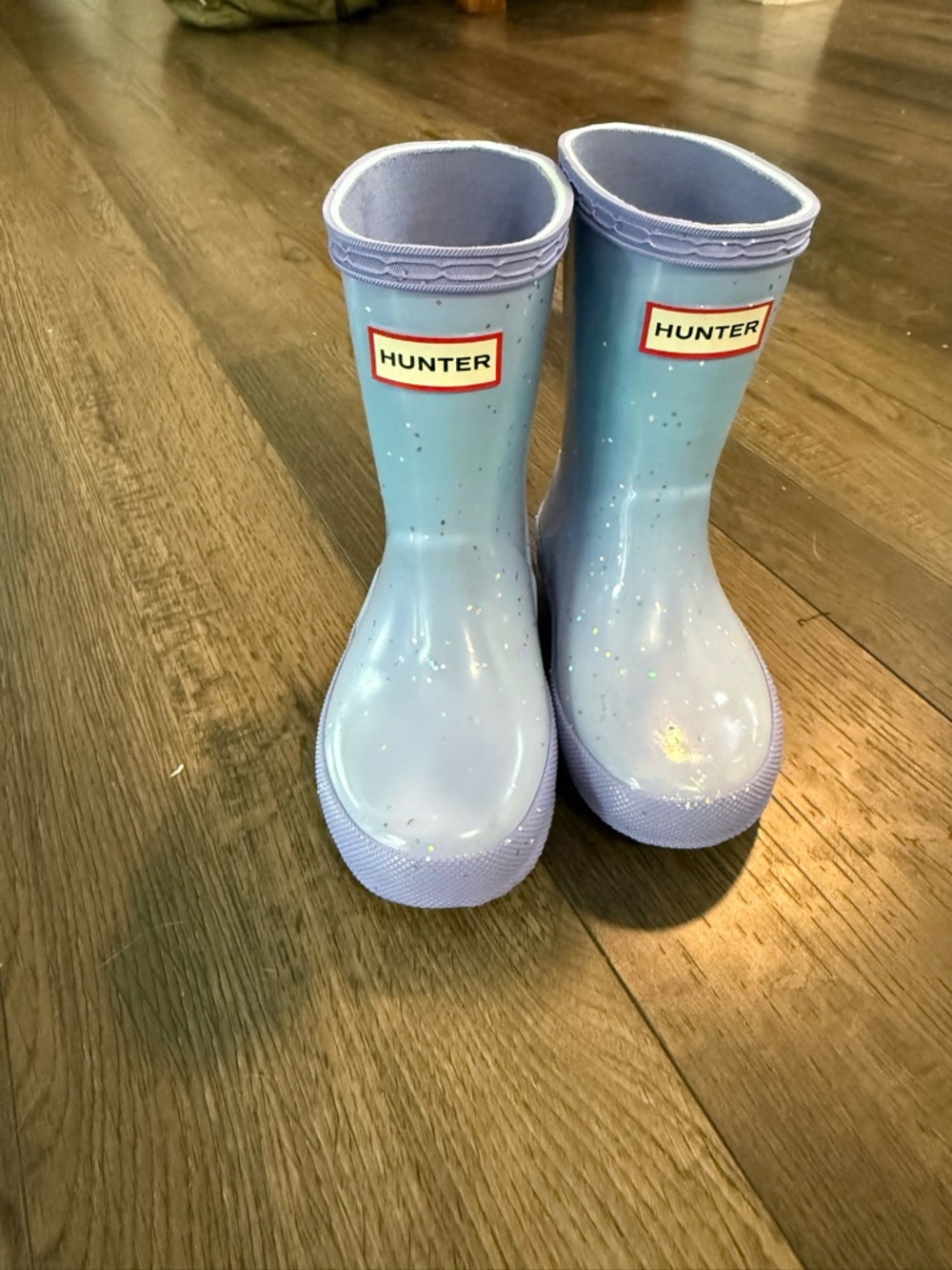Hunter Kids Pastel Blue Glitter Rain Boots